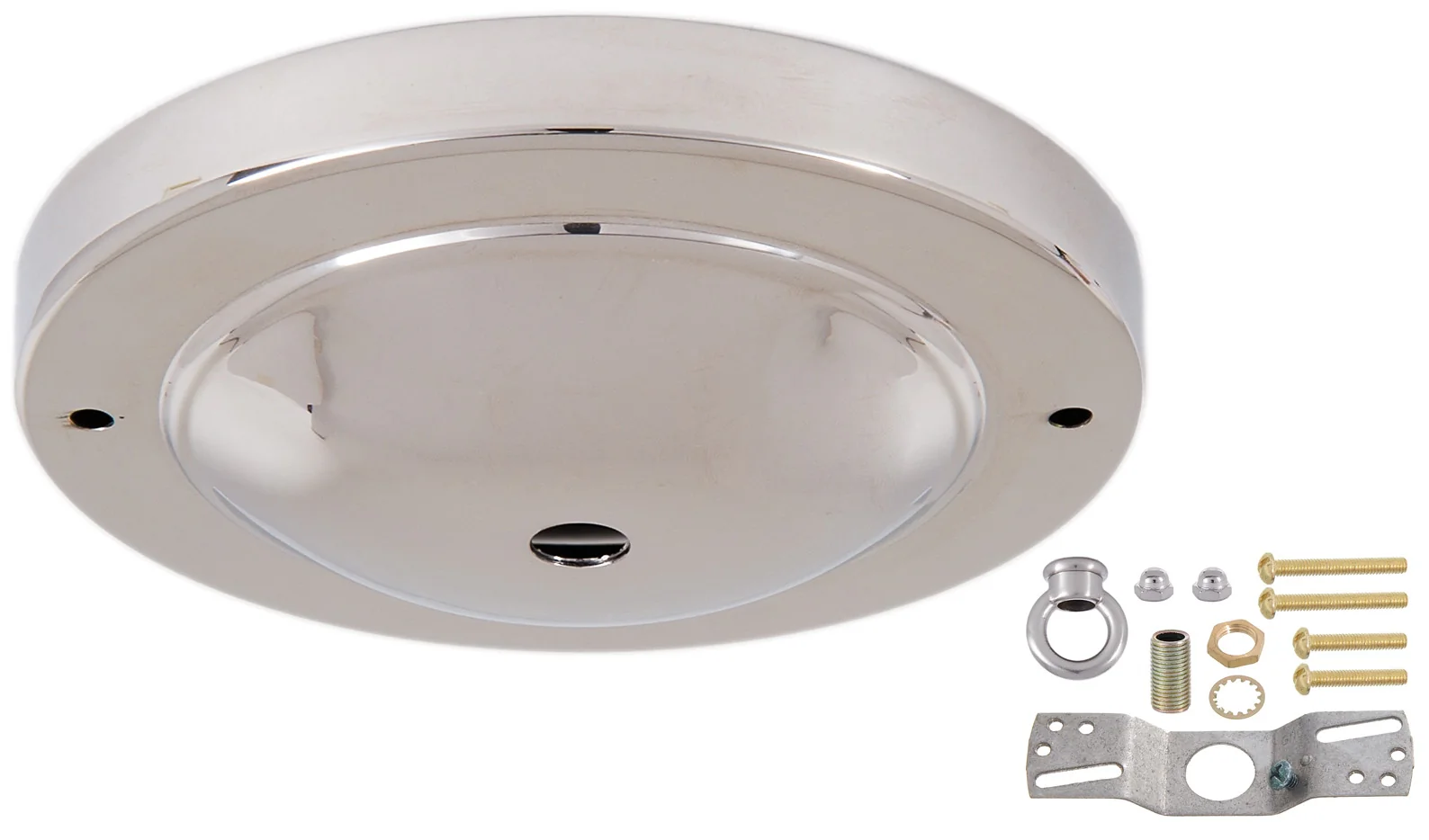 Shallow Dome Nickel Canopy & hardware kit with matching finish (11717N) - Image 3