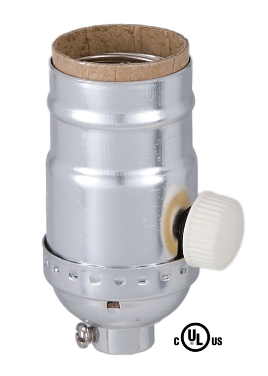 Nickel Finish Full Range Dimmer Socket (47668N)