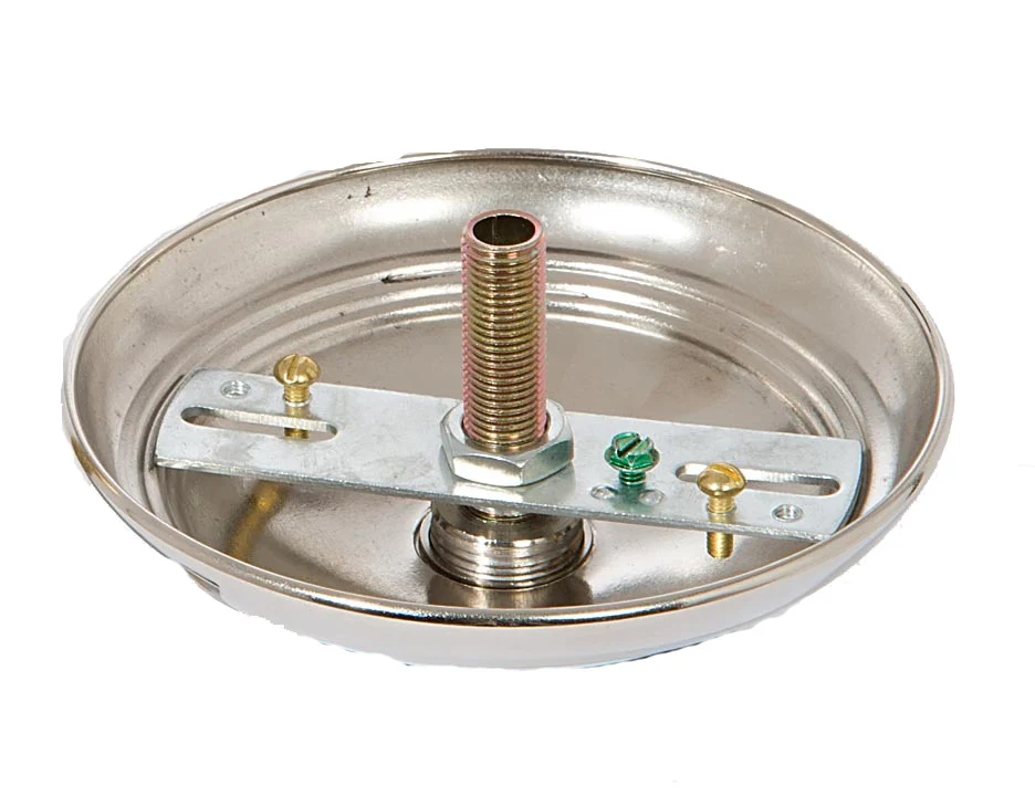 Nickel Finish Solid Spun Brass Ribbed Canopy Kits (11734N) - Image 2