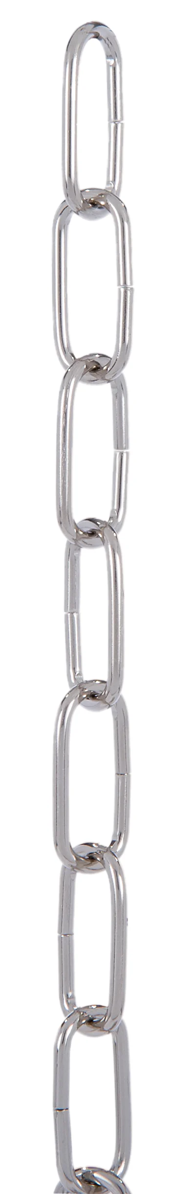 Nickel Plated Steel, 10 Gauge Straight Sided Oval Chain (13003N)