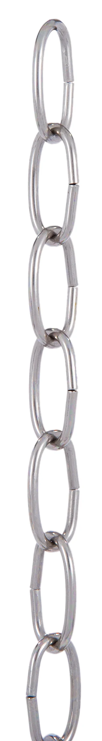 Satin Nickel Plated Steel, 8 Gauge Oval Chain (12992SN)