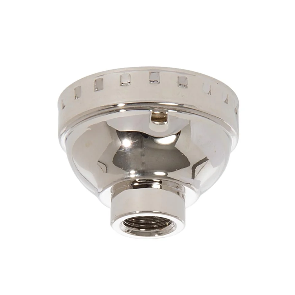 Nickel Plated Brass E-26 Socket Cap, No Set Screw, 1/8 IP (40303Ni)