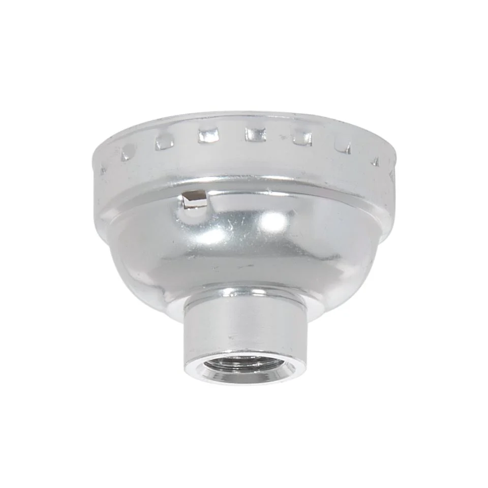 Nickel Plated Finish Aluminum E-26 Socket Cap, No Set Screw (40303SNi)