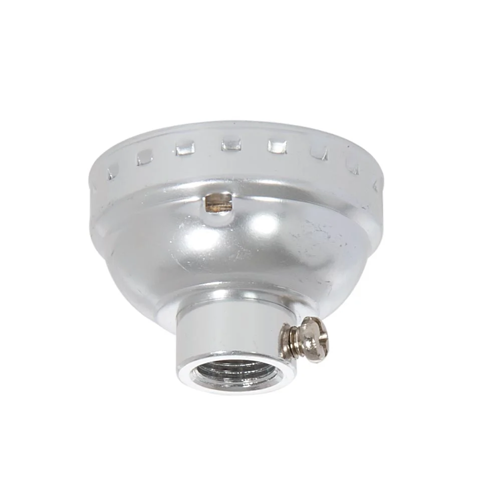 Nickel Plated Finish Aluminum E-26 Socket Cap with Set Screw, 1/8 IP (40300SNi)