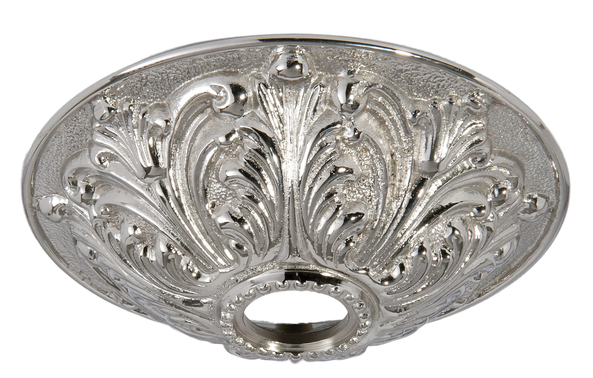 Nickel Plated Finish Cast Brass Screw Collar Canopy (11853N)
