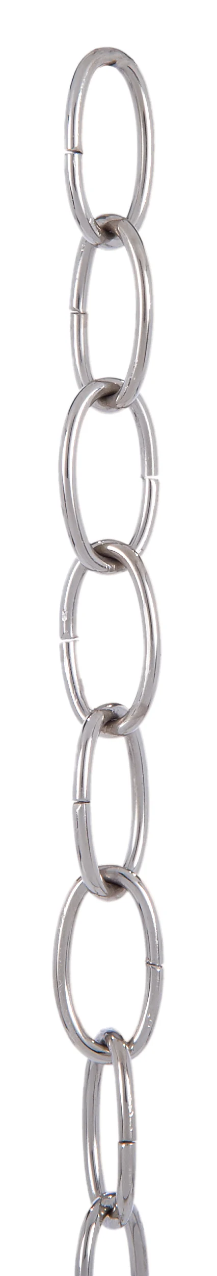 Nickel Plated Brass, Large Loop 8 Gauge Oval Chain (13007N)
