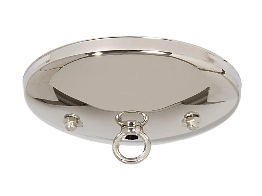 5" Nickel Plated, Modern Shallow Design Fixture Canopy Kit (11778N)