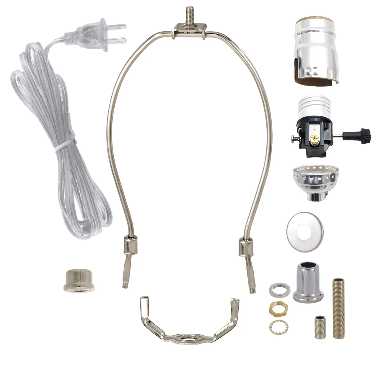Nickel Table Lamp Wiring Kit with 3-way Socket (30551N10)