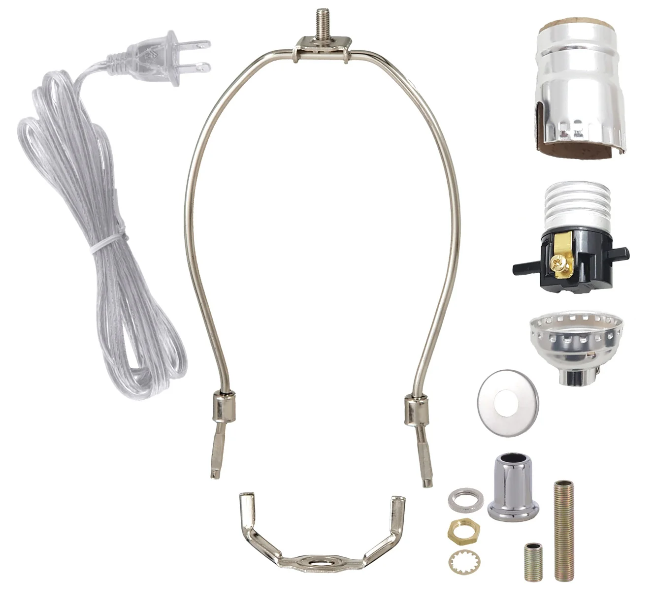 Nickel Table Lamp Wiring Kit with Push-Thru Socket (30552N10) - Image 7