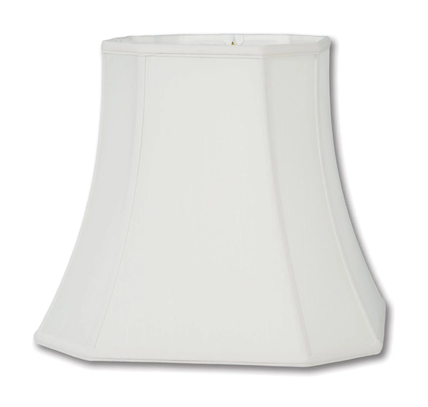 Cut Corner Square Lamp Shades - Off White Tissue Shantung Material (07175W) - Image 4