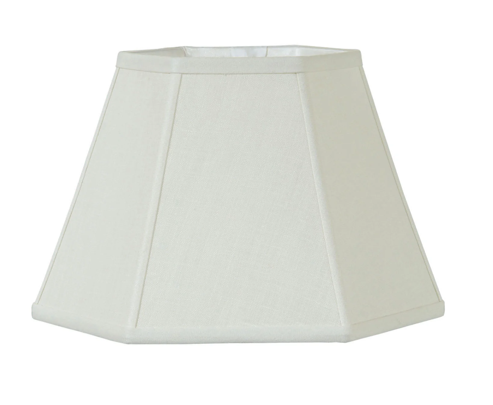 Off White Fine Linen Hexagon Lamp Shade (06980F)