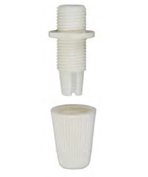 Off-White Pulley Lamp Cord Grip Bushing 1/8IP (26920)