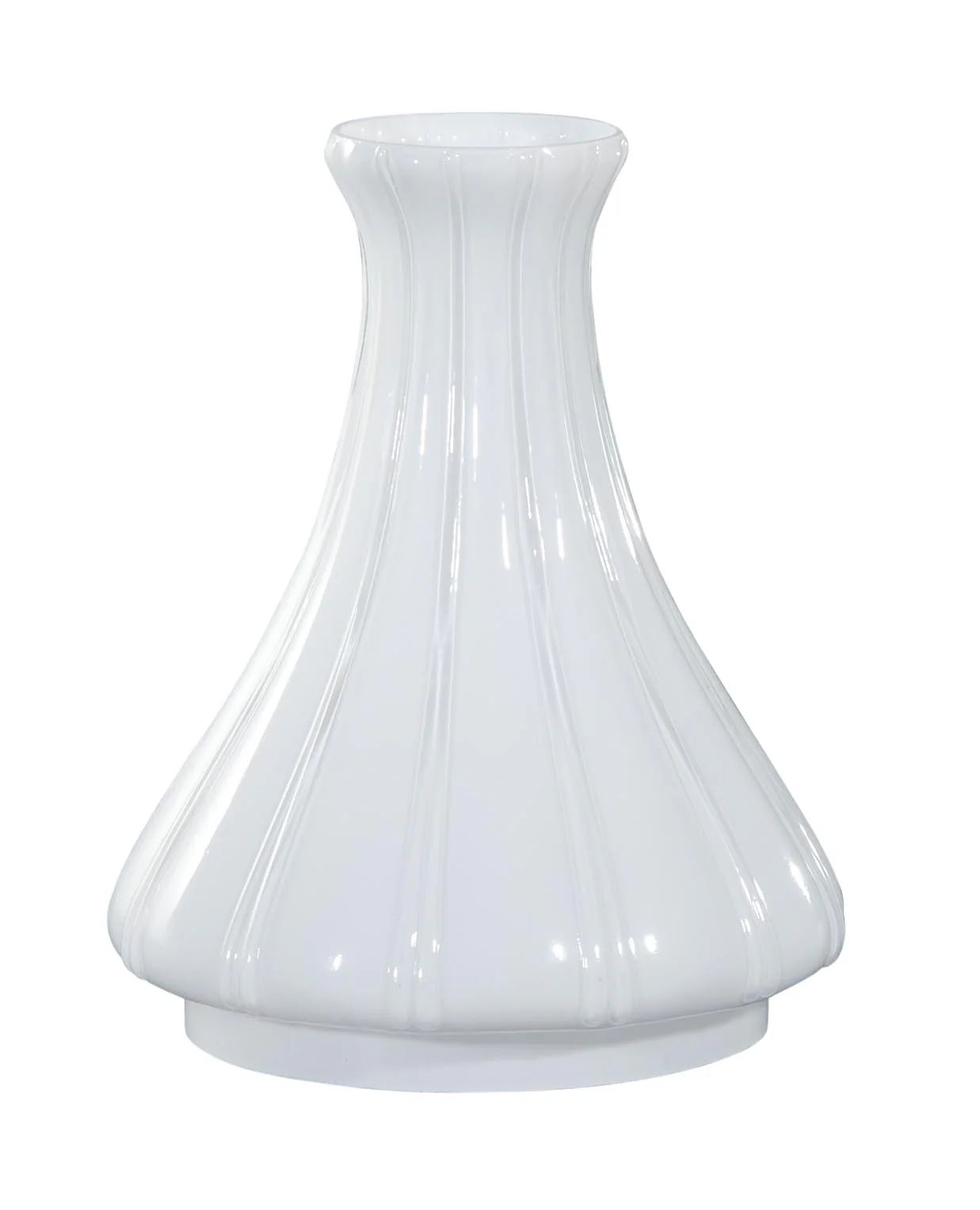 5-1/2" Fitter, 8-3/4" Tall Opal Glass Angle Lamp Chimney (57989)