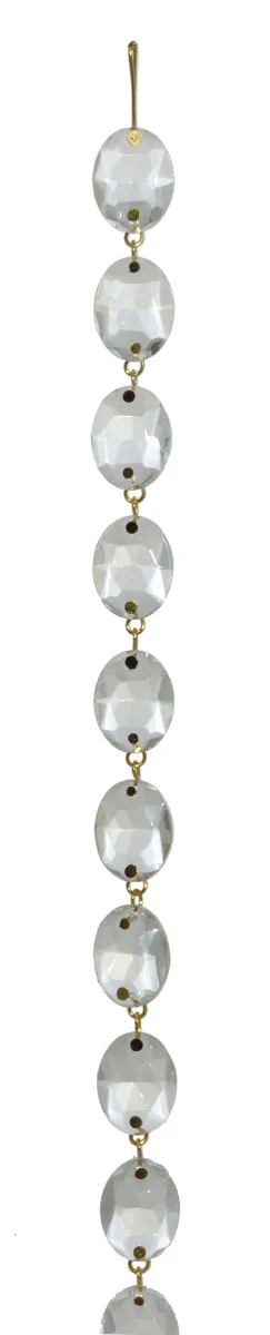 Oval Jewel Chain - Clear 1 meter (39") long, 11/16" (18mm) diameter beads (55128)