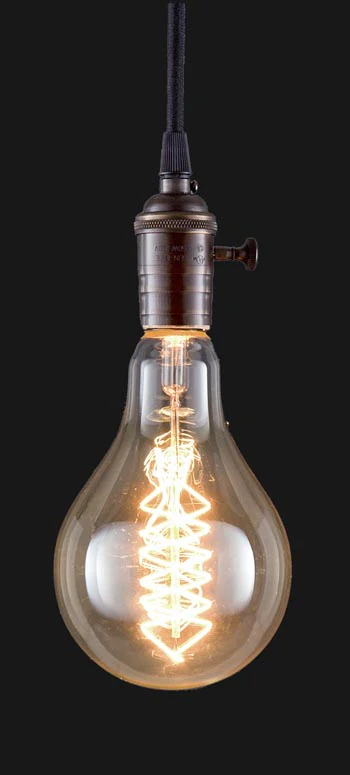 Oversized, Vintage Style A110 Antique Light Bulb, 7.5" Ht. (47210)