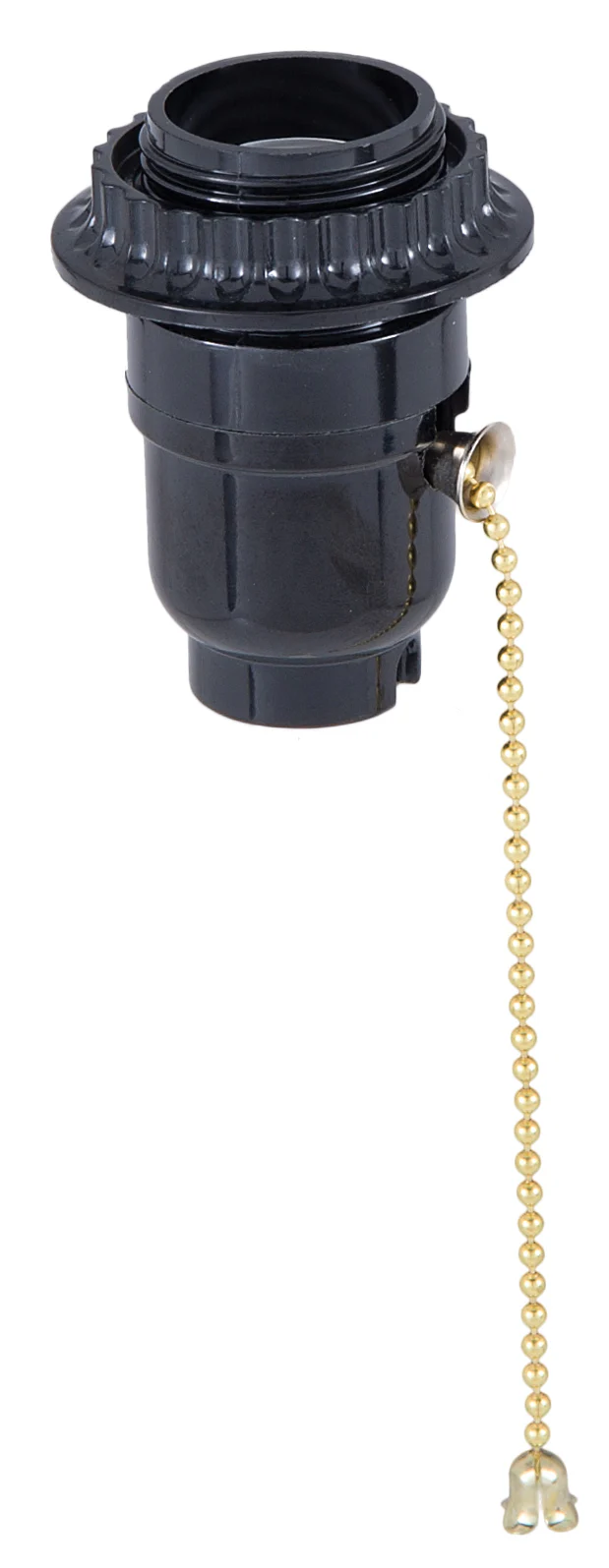 Plastic Pull Chain Socket With Shade Ring (47682)