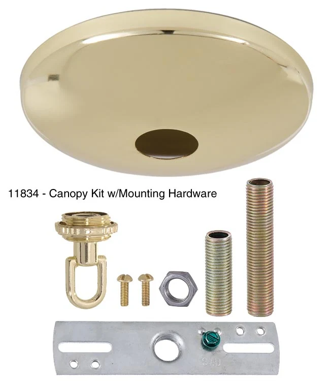 Brass Plated Modern Ceiling Canopy & Canopy Kit (11787) - Image 2