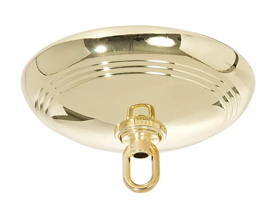 Brass Plated Screw Collar Ribbed Canopy Kits (11788)