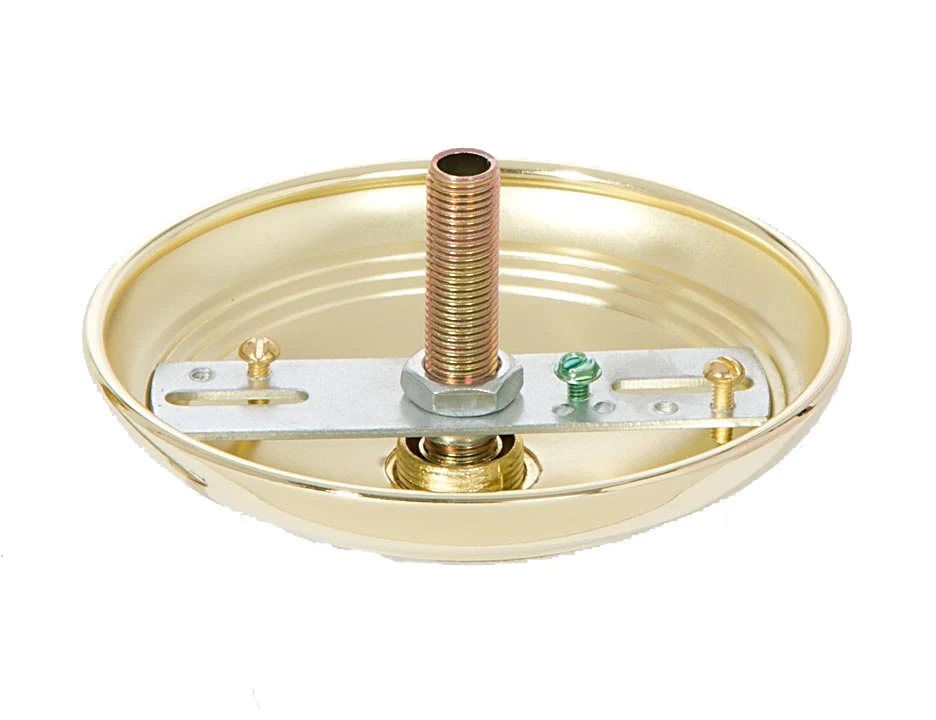Brass Plated Screw Collar Ribbed Canopy Kits (11788) - Image 4