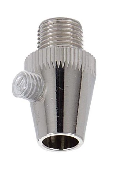 Polished Nickel Finish Metal Cord Grip Bushing w/Set Screw (26945N)