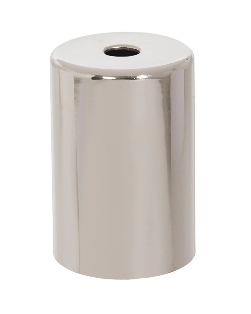 Polished Nickel Finish Steel E-26 Lamp Socket Cup COMPLETE with Socket and Mounting Hardware (48732N)