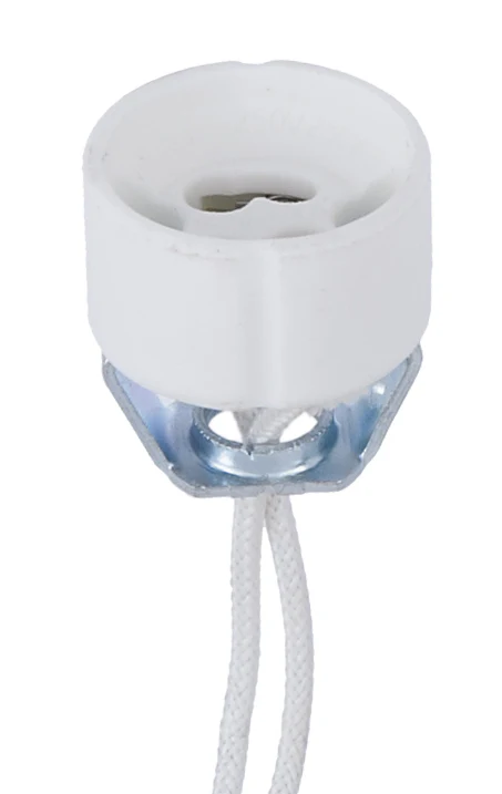 Porcelain GU10 Halogen Socket With 1/8IP Hickey and 12" Leads (47612)