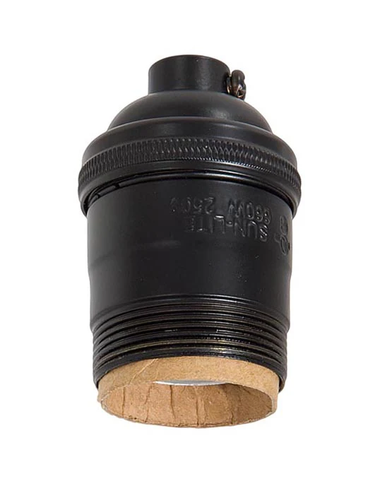 Premium Satin Black Finish Heavy Turned Brass Keyless Short Socket, UNO Thread (48260BK)