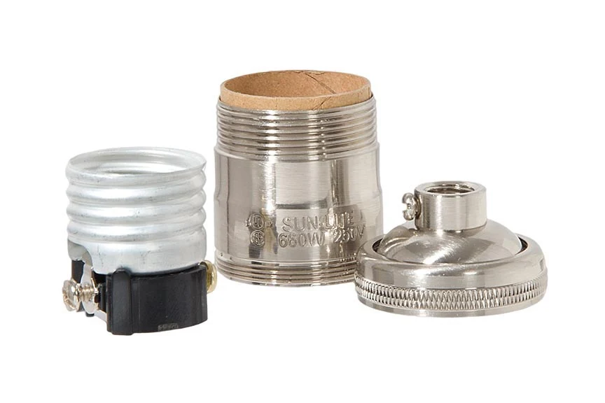 Premium Satin Nickel Finish Heavy Turned Brass Keyless Short Socket, UNO Thread (48260SN) - Image 2