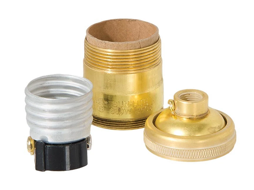 Premium Unfinished Heavy Turned Brass Keyless Short Socket, UNO Thread (48260U) - Image 2