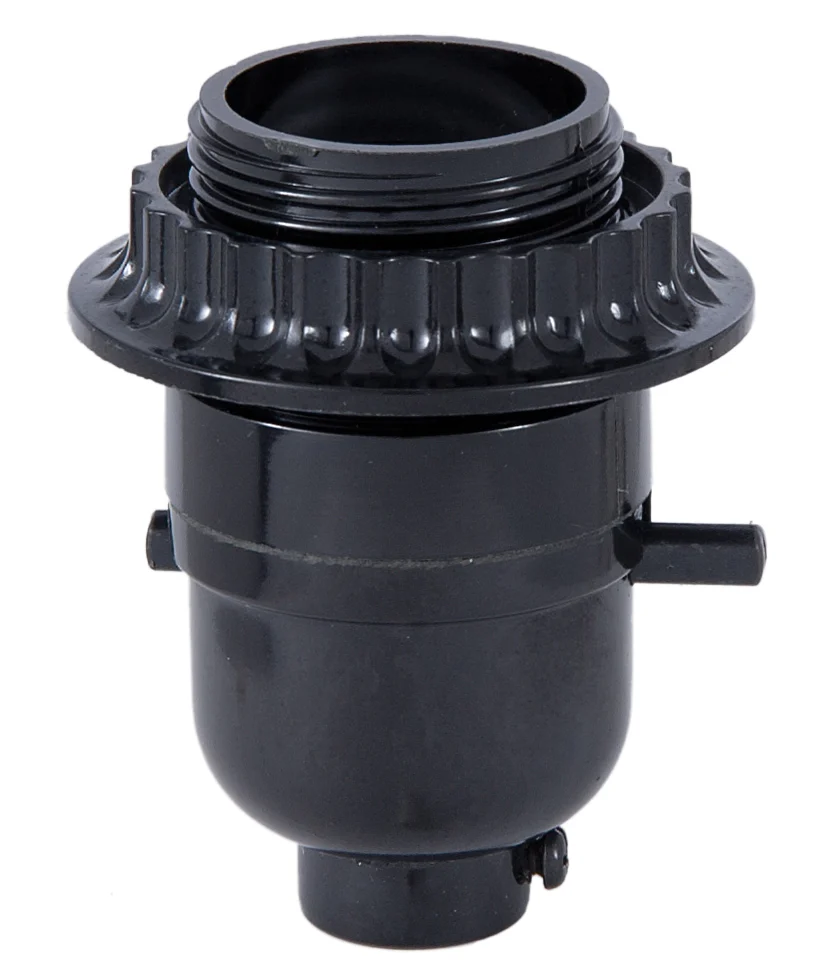 Medium Base, On-Off Push-Thru, Phenolic Socket, with Threaded Shell and Ring (47683)