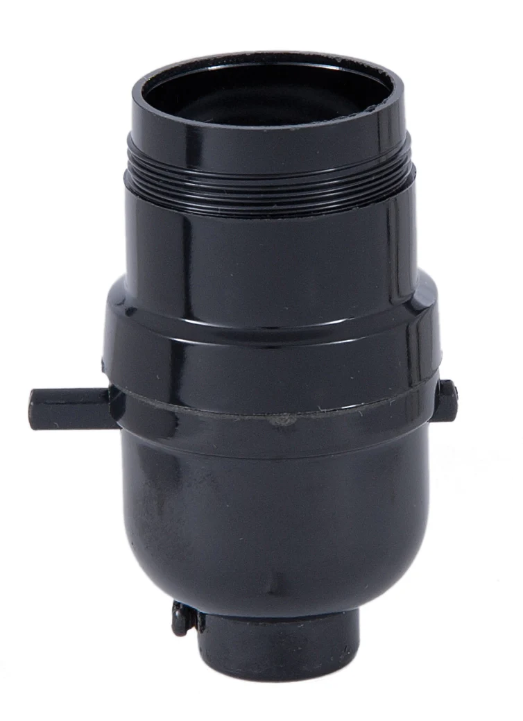 Push-Thru Phenolic Socket, Medium Base, with UNO Threads (47677)