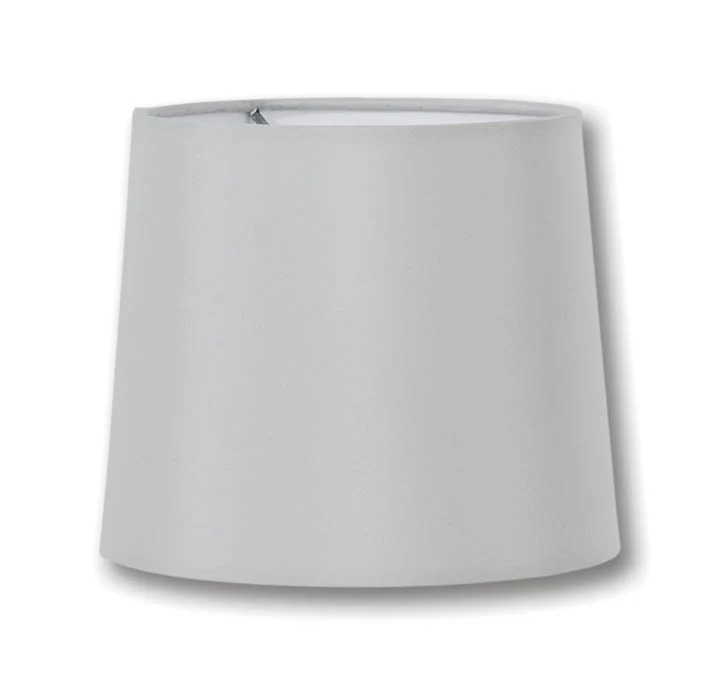 Retro Drum Lamp Shades - Dove Grey Color, Microfiber Chiffon, Nickel Plated Washer Fitter (07227G) - Image 3