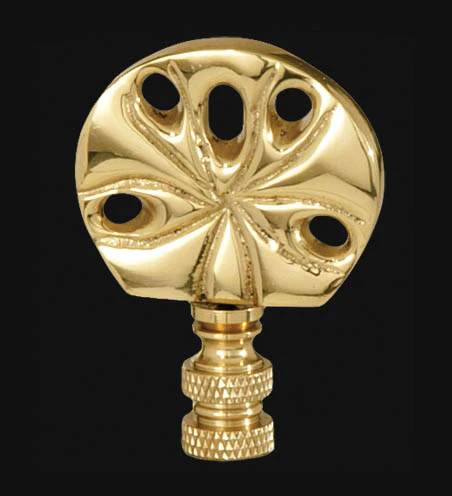 2-1/2" Tall Sand Dollar Style Lamp Finial 1/4-27 Tap (11067)