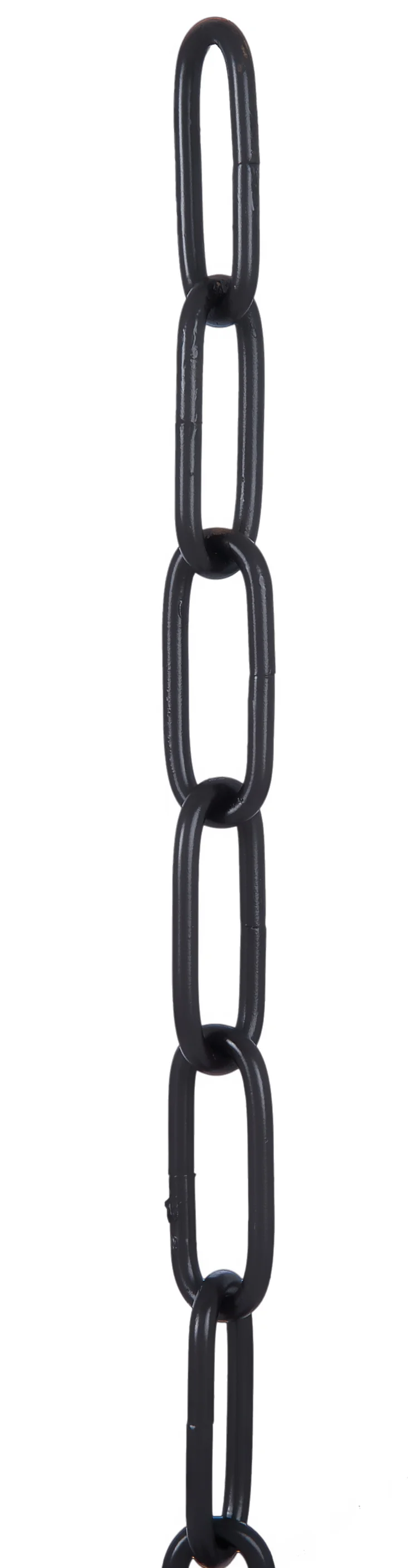 Satin Black 6 Gauge Straight Sided Oval Steel Chain (12991BK)