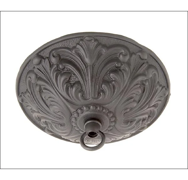 Satin Black Finished, Cast Brass Ceiling Canopy, 5 1/2" dia. (11805)