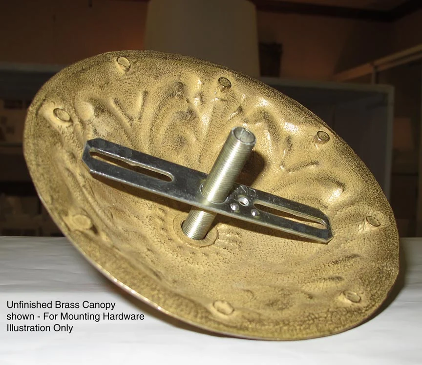 Satin Black Finished, Cast Brass Ceiling Canopy, 5 1/2" dia. (11805) - Image 3