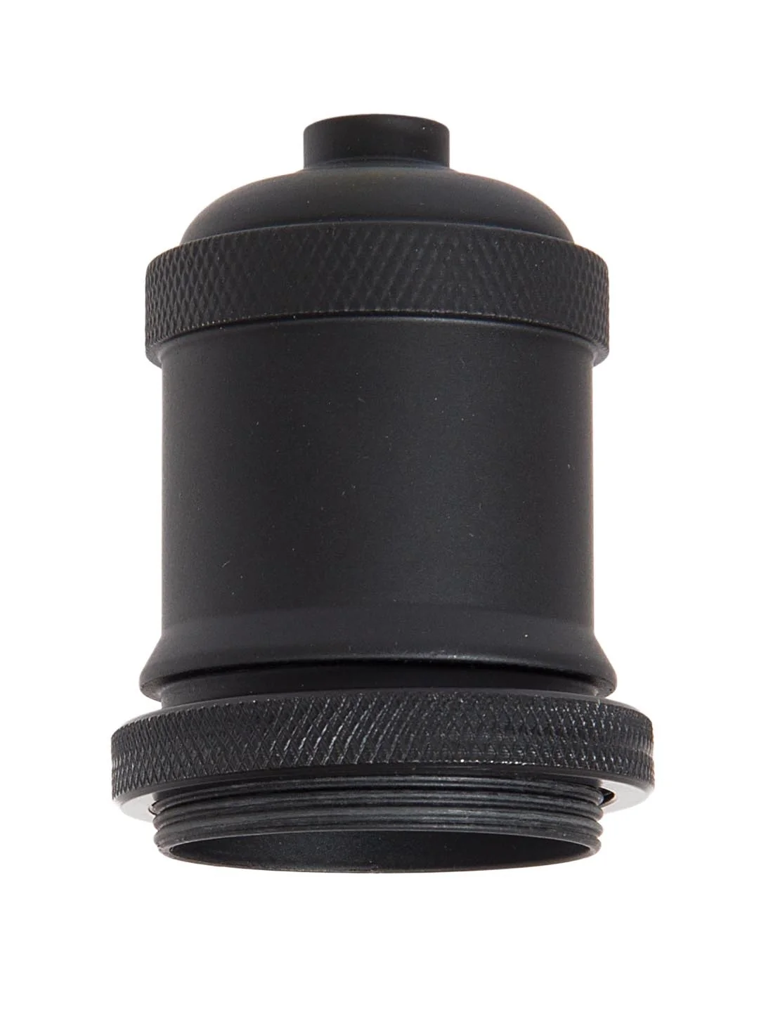 Satin Black Finish Die Cast Aluminum E-26 Socket Cover with E-26 Socket and Mounting Hardware (48731BK)