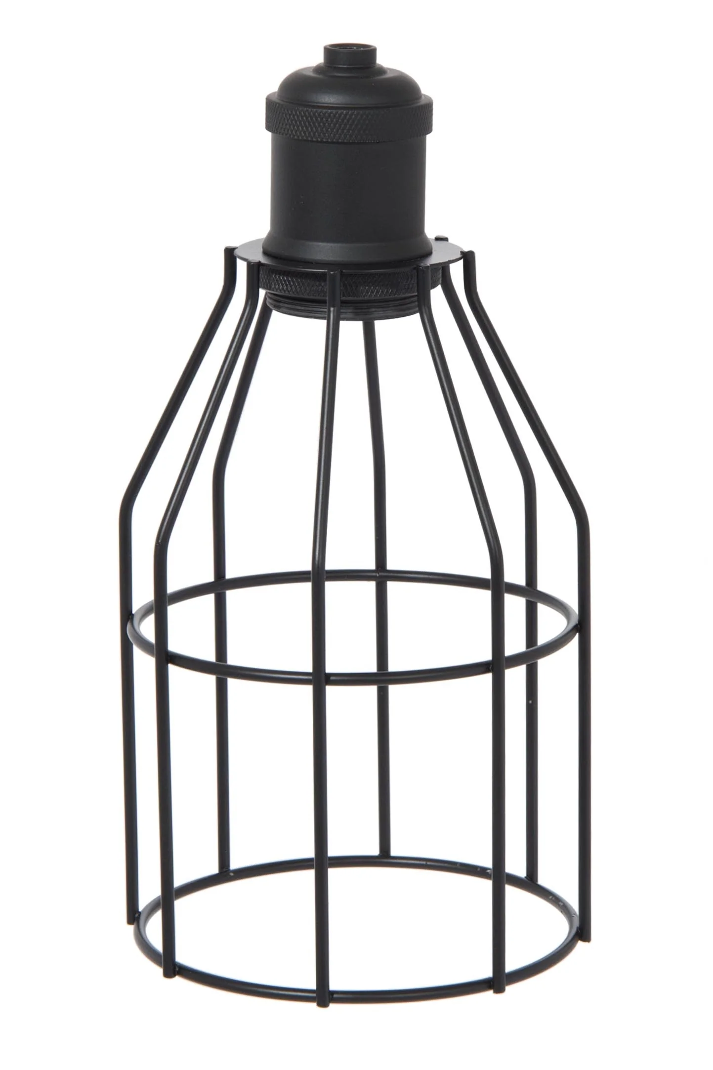 Satin Black Finish Steel Wire Bulb Cage, Slip On Washer Type (08376BK) - Image 2