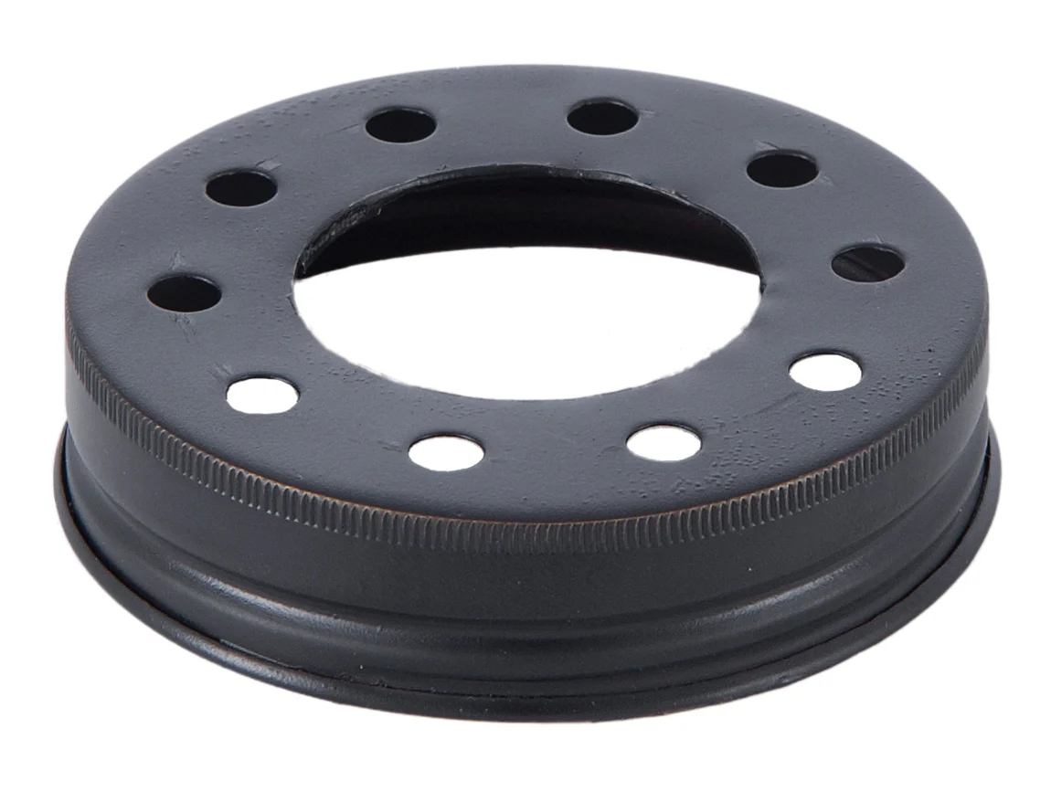 Satin Black, Regular-Size (2-11/16" dia.) Mason Jar Lid To Create Custom Pendant Lighting (20051BK)