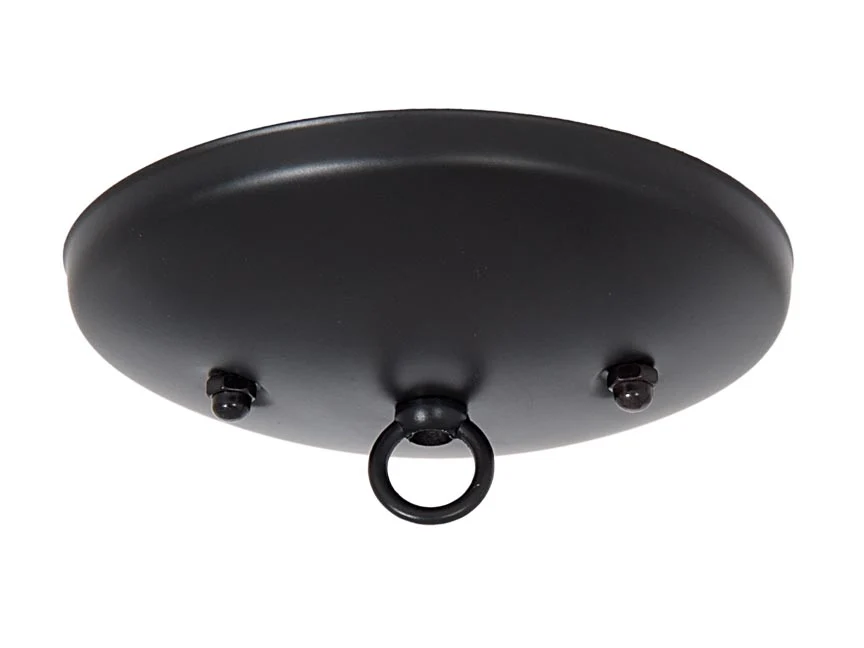 5" Satin Black Finish, Modern Shallow Design Fixture Canopy Kit (11778BK)