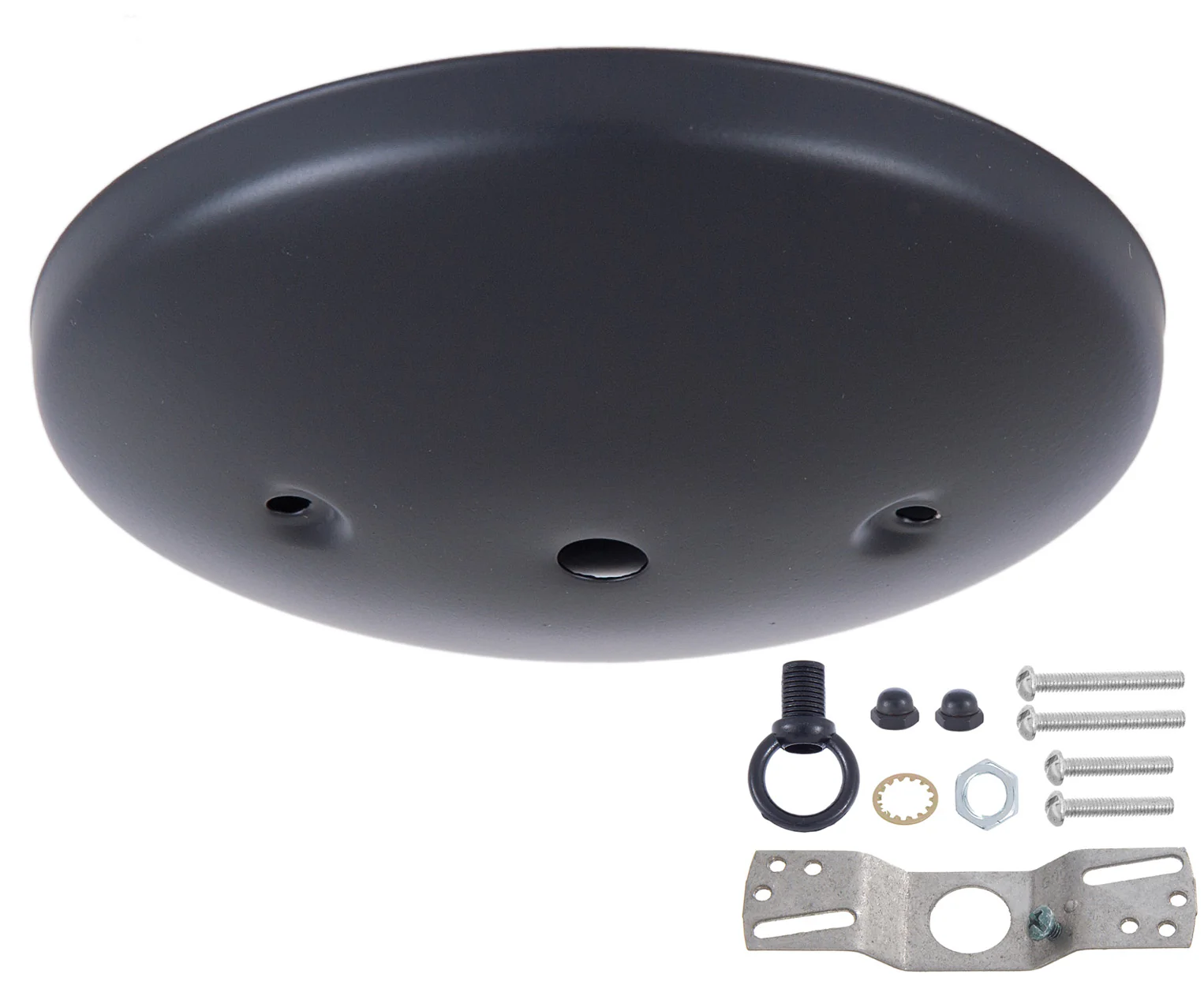 5" Satin Black Finish, Modern Shallow Design Fixture Canopy Kit (11778BK) - Image 3