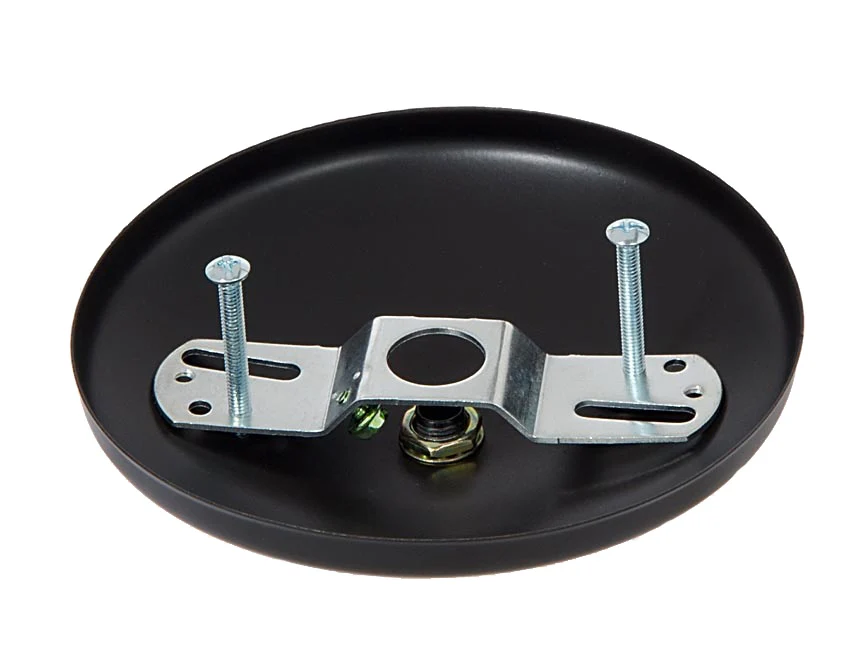 5" Satin Black Finish, Modern Shallow Design Fixture Canopy Kit (11778BK) - Image 4