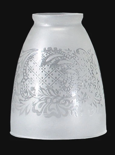 5 inch tall Satin Etched Fixture Shade, 2-1/4 inch lip fitter (08476i)