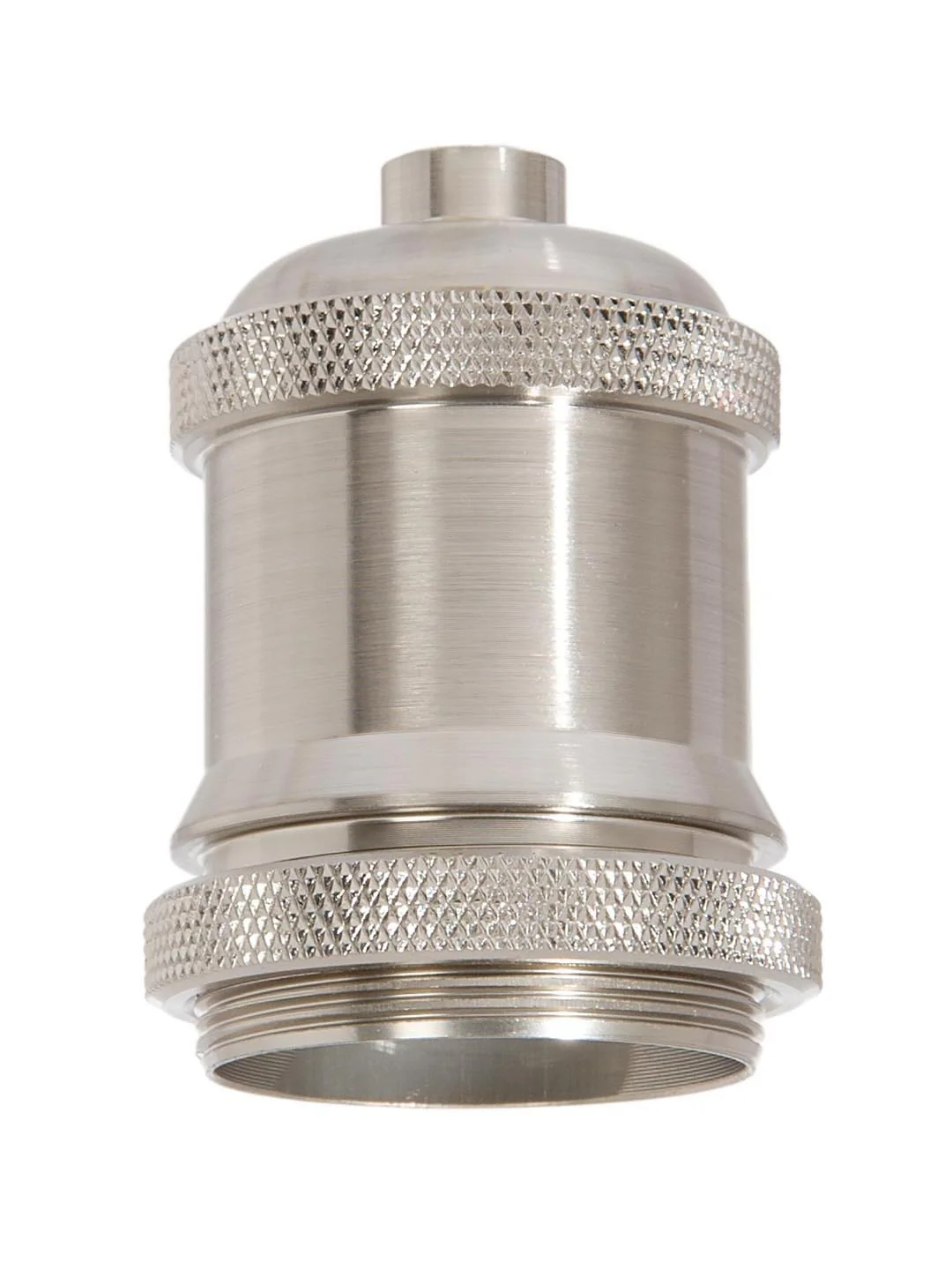 Satin Nickel Finish Die Cast Aluminum E-26 Socket Cover with E-26 Socket and Mounting Hardware (48731SN)