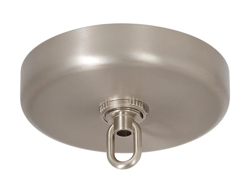 5" Diam. Satin Nickel Finish Plain Rounded Ceiling Canopy Or Canopy Kit (11781SN)