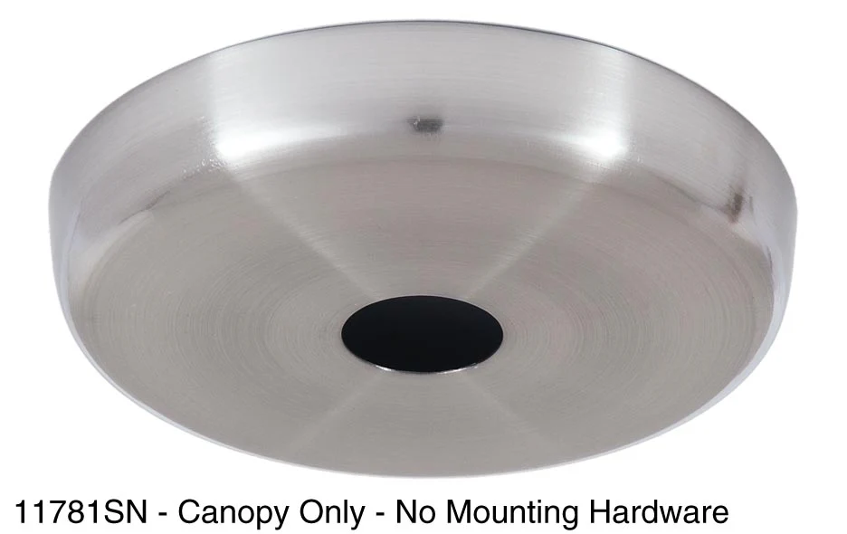 5" Diam. Satin Nickel Finish Plain Rounded Ceiling Canopy Or Canopy Kit (11781SN) - Image 4