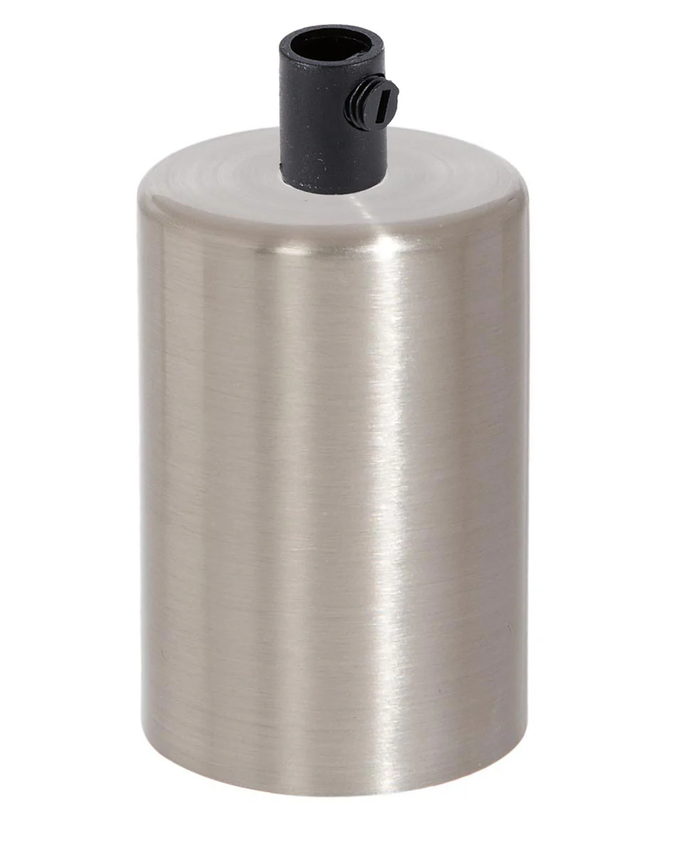 Satin Nickel Finish Steel E-26 Lamp Socket Cup COMPLETE with Socket and Mounting Hardware (48732SN)