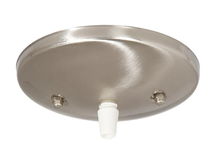 5" Satin Nickel Finished Steel, Modern Fixture Canopy Kit w/Cord Grip Bushing (11784SN)