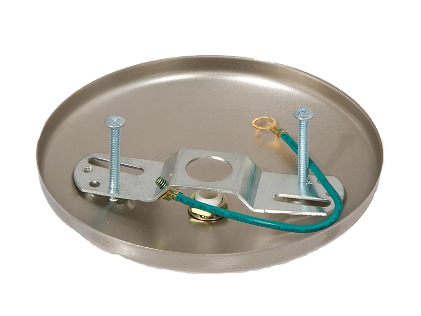 5" Satin Nickel Finished Steel, Modern Fixture Canopy Kit w/Cord Grip Bushing (11784SN) - Image 4