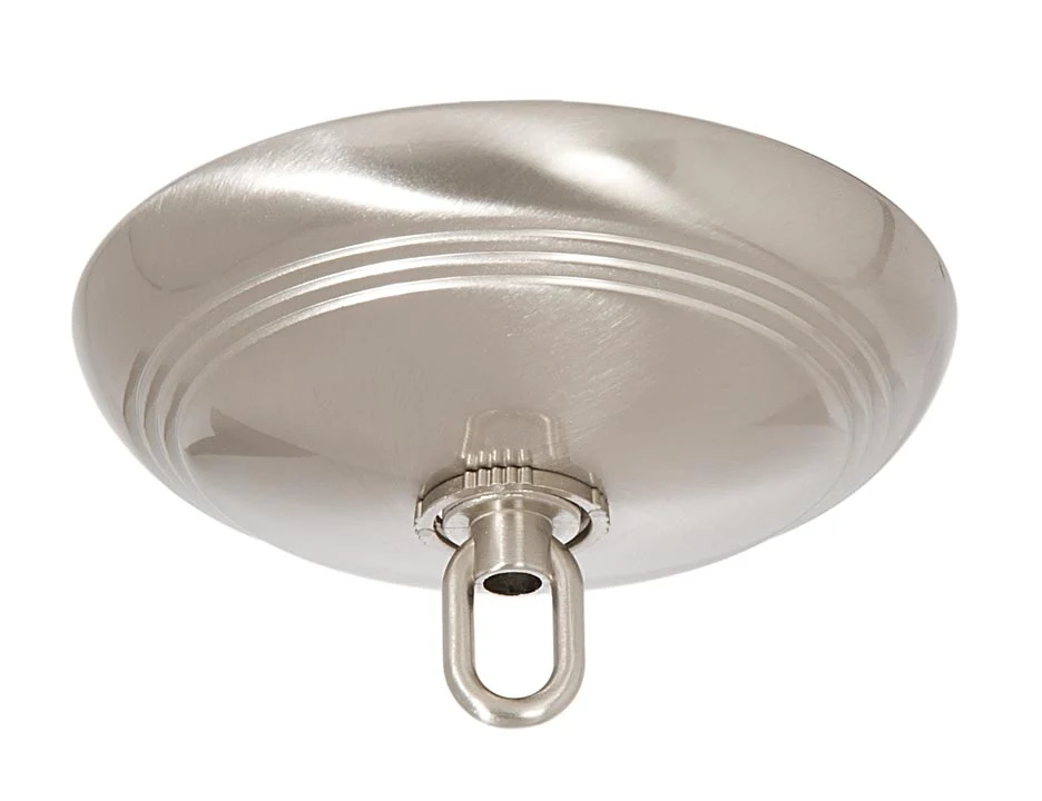 5 1/4" Diameter Satin Nickel Screw Collar Ribbed Canopy and Canopy Kit (11788SN)
